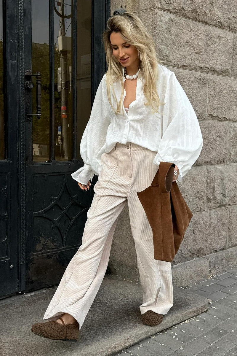 Cotton Corduroy Wide Leg Pants image 6