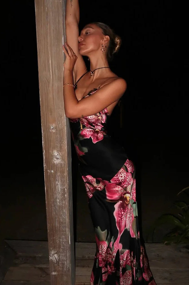 Summer Women's Floral V-Neck Maxi Dress image 2