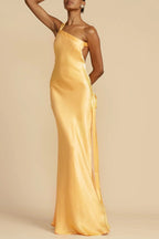 Satin One Shoulder Bodycon Formal Dress image 6