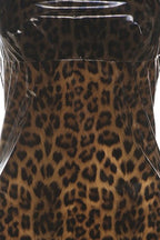 Strapless Leopard Patch Mini Dress image 3