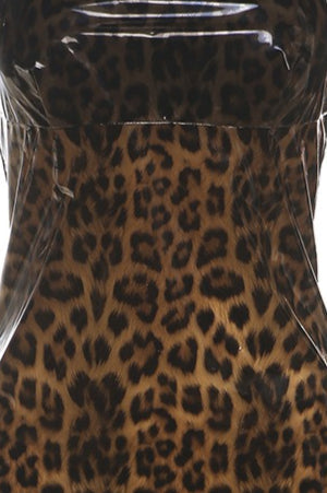 Strapless Leopard Patch Mini Dress image 3