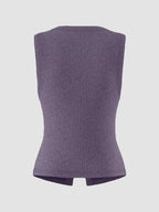 Elara Button Tank detail view styled for Avrienne