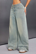 Button Front Vintage Loose Straight Jean image 4