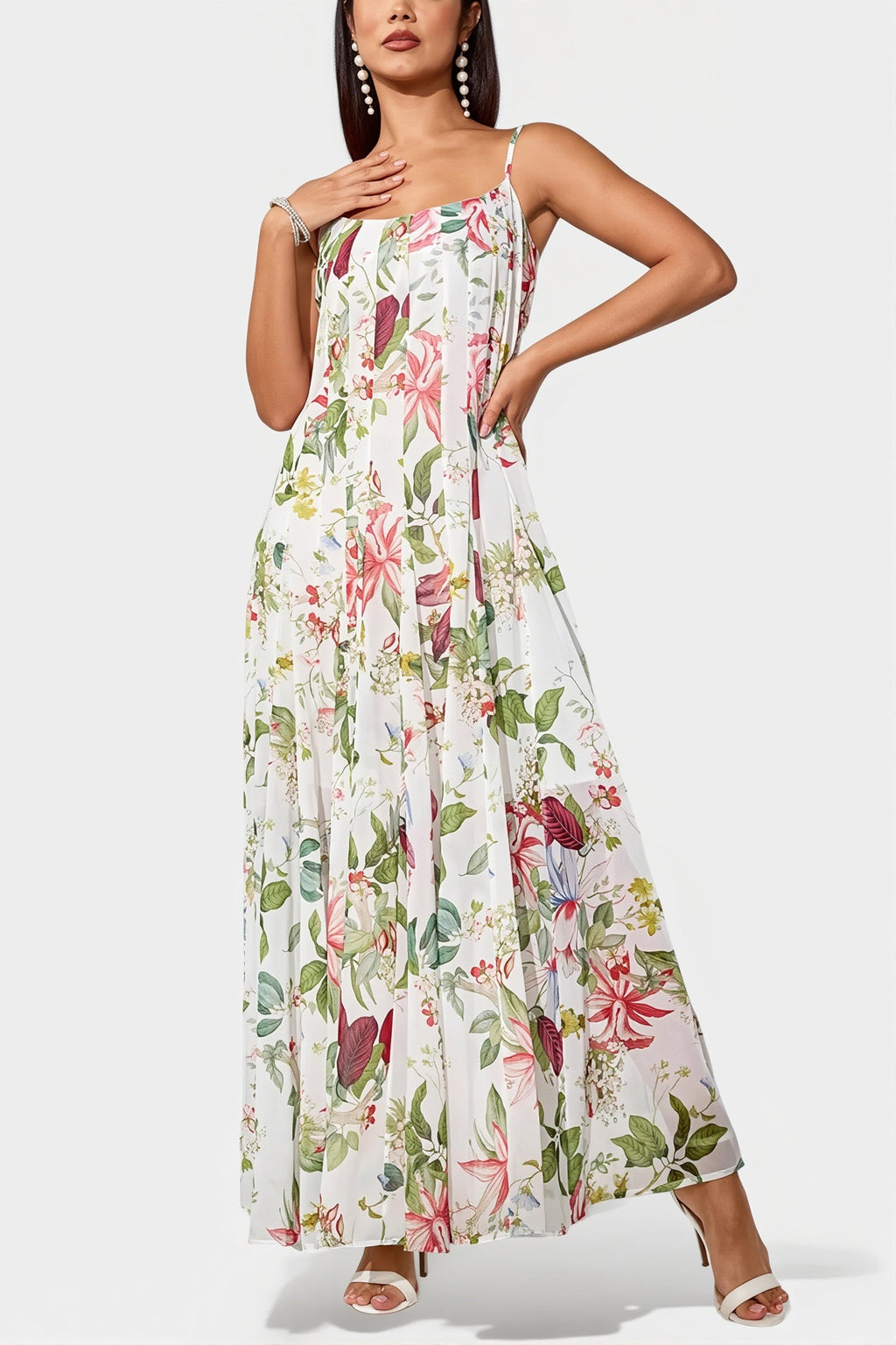 Fresh Print Cami Swing Long Boho Dress image 2