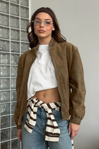Vintage Khaki Suede Jacket image 1