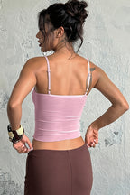 Sexy V Neck Lace Slim Cami Top image 8