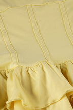 Solid Color Halter Waist-Tie Puff Mini Dress image 5