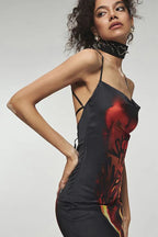 Flame Print Cami Maxi Dress image 8