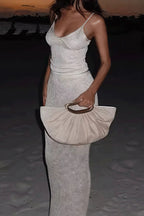 Sexy Off Shoulder Cami Maxi Skirt Set image 7