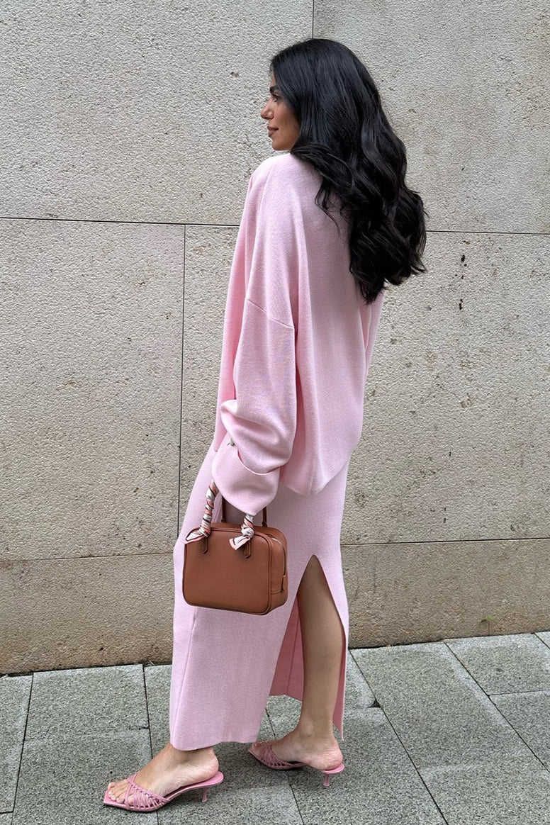 Elegant Minimalist Knit Long Sleeve Cardigan Cami Three Piece Set image 3