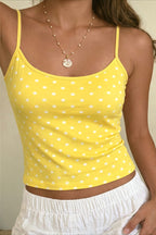 Casual Polka Dot Solid Slim Cami Top image 7