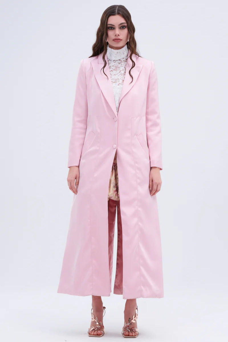 French Chic Knee-Length Overcoat image 3