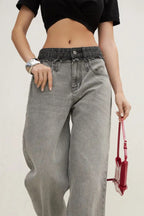 Waist Patch Distressed Straight Jean image 4