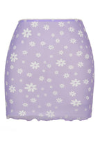 Printed Mesh Bodycon Mini Skirt image 13