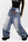 Vintage Fake Two Piece Baggy Jeans image 1