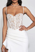 Lace Ruffle Hem Bodycon Cocktail Dress image 2