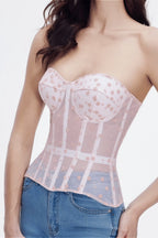Sheer Polka Dot Bustier Corset image 2
