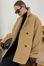 Brown Boucle Notch Lapel Jacket image 2