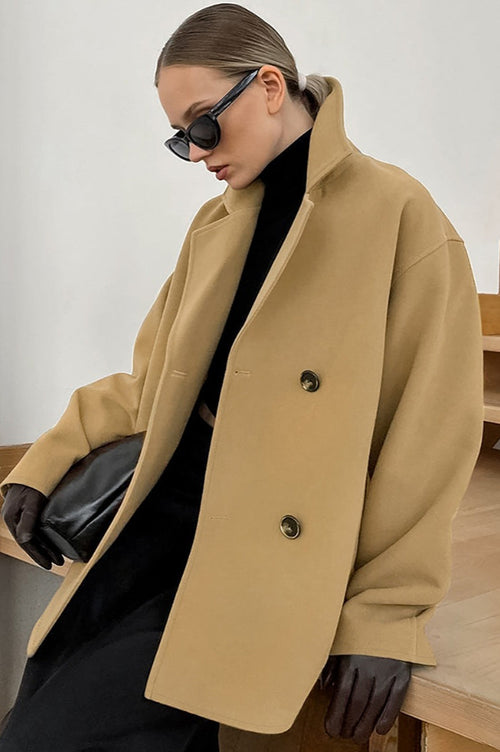 Brown Boucle Notch Lapel Jacket image 2