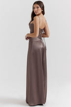 Elegant Cami Backless Maxi Party Dress image 9