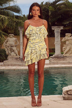 Casual Floral Tiered Mini Dress image 3