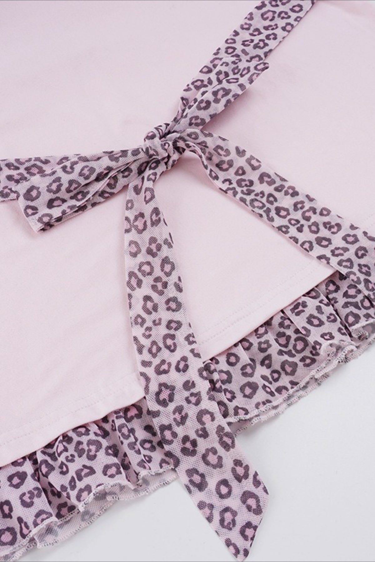 Sweet Leopard Patchwork Bow Lace Cami Top image 8