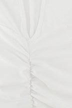 Deep V Off Shoulder Ruched Maxi Dress image 7