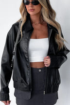 PU Leather Baseball Jacket image 4