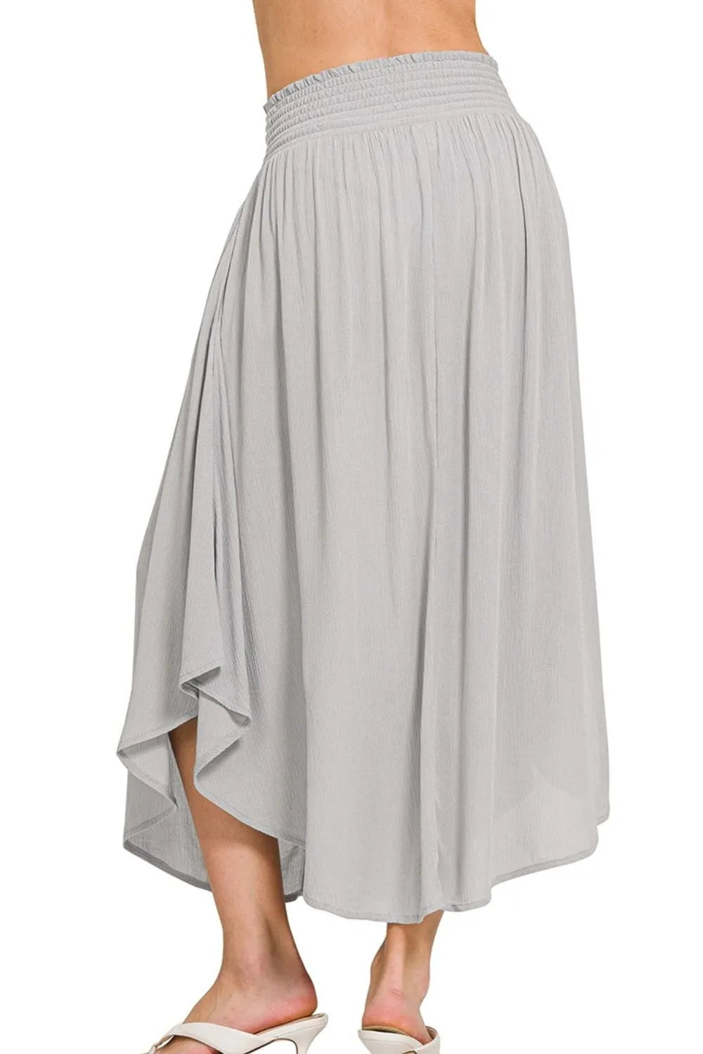 Cleo Maxi Skirt detail view styled for Avrienne