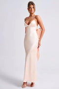Satin Bowknot Strap Party Dress image 1