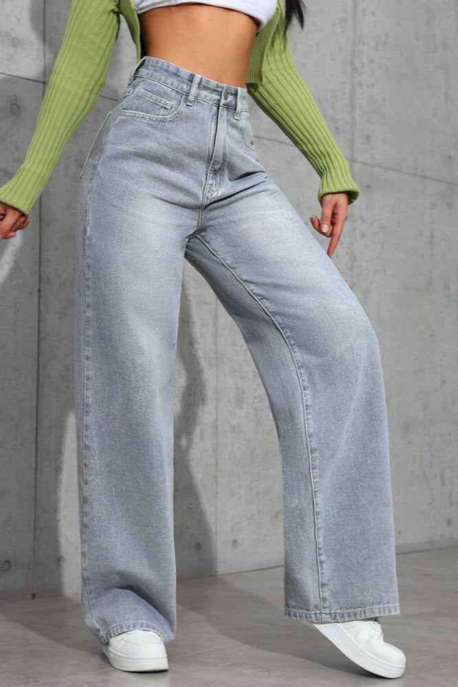 High Waist Loose Straight Jean image 4