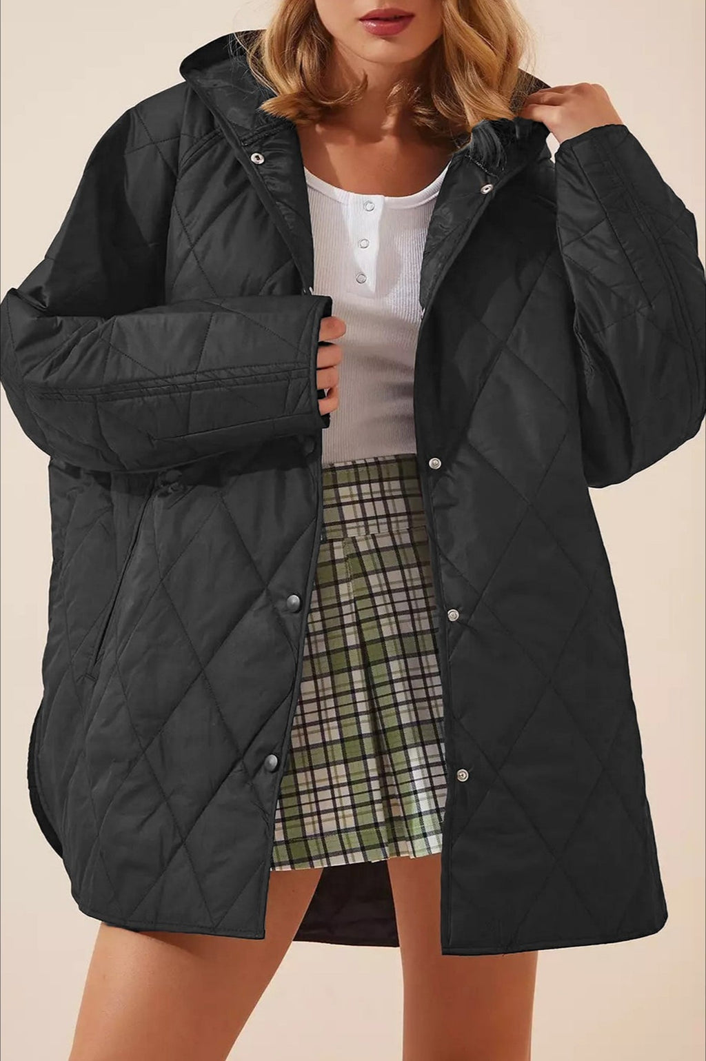 Casual Long Hooded Puffer Jacket image 1