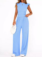 Margot Wide Leg Set detail view styled for Avrienne