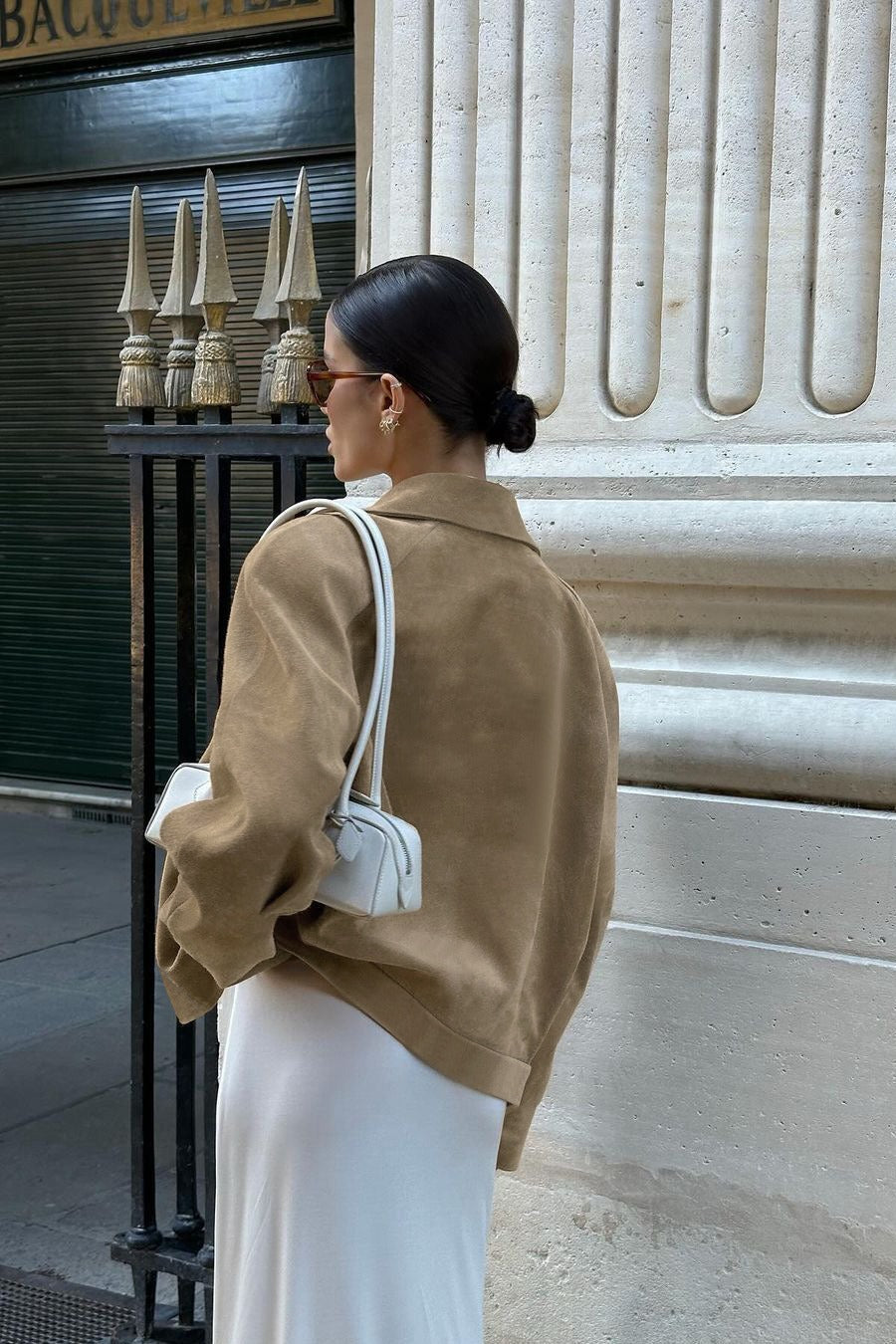 Vintage Suede Lad-Style Notch-Collar Coat image 4
