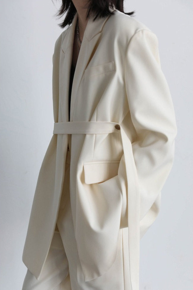 Belted Shoulder Detail Blazer image 6