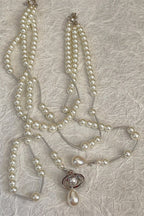 Broken Pearl Three Layer Tassel Saturn NeckLace image 3
