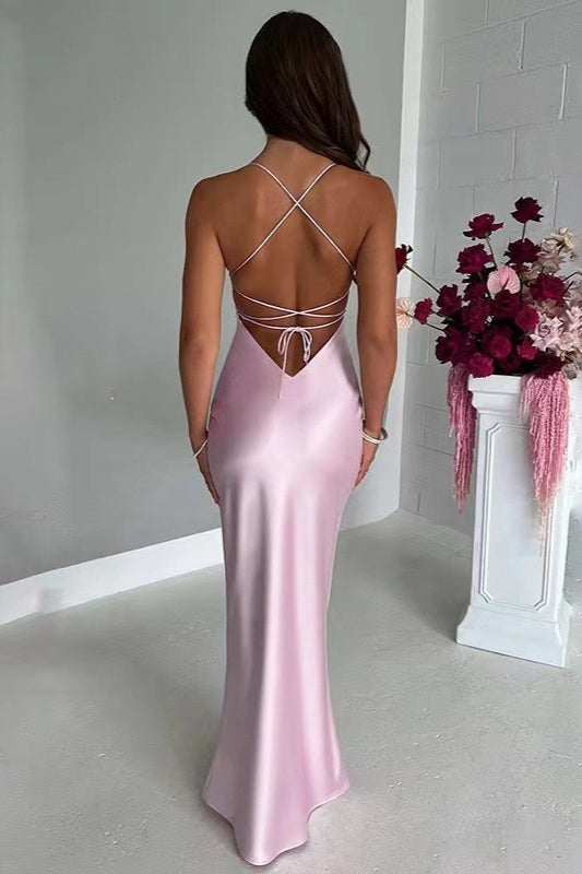 Back Tie Spaghetti Strap Formal Dress image 10