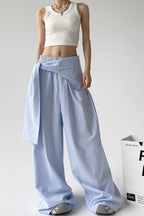 Striped Casual Tie Waist Wide Leg Pants image 4
