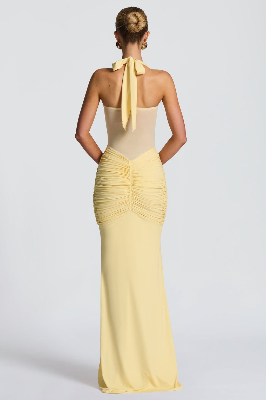 Tie Strap Mesh Maxi Party Dress image 4