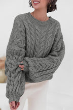 Vintage Chunky Knit Cable Sweater image 11