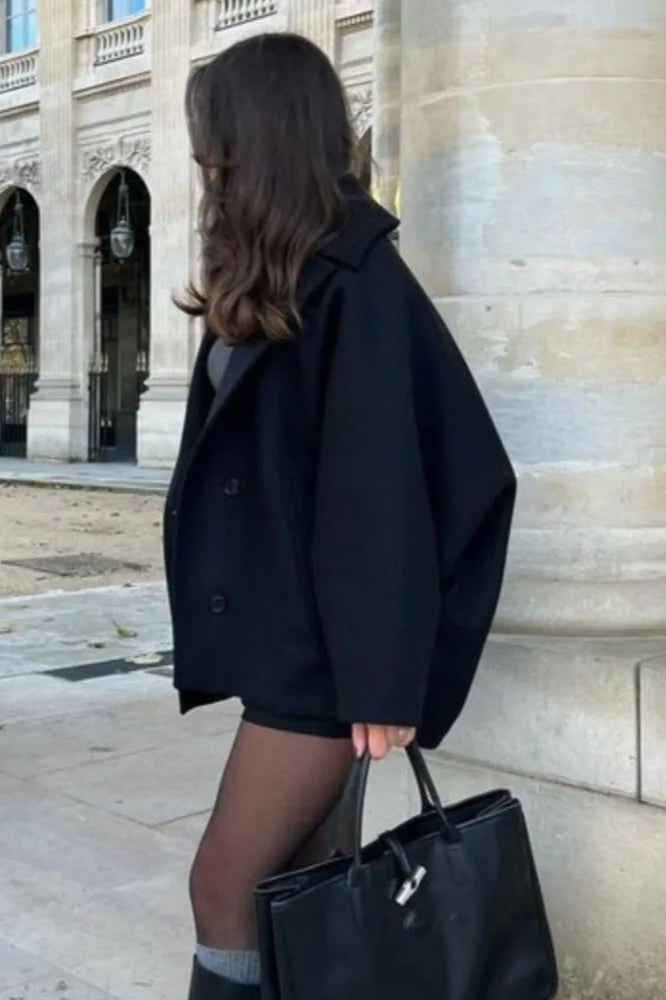 Relaxed Fit Short Wool Blend Jacket image 8