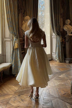 Minimalist Solid Backless Swing Midi Dress image 5