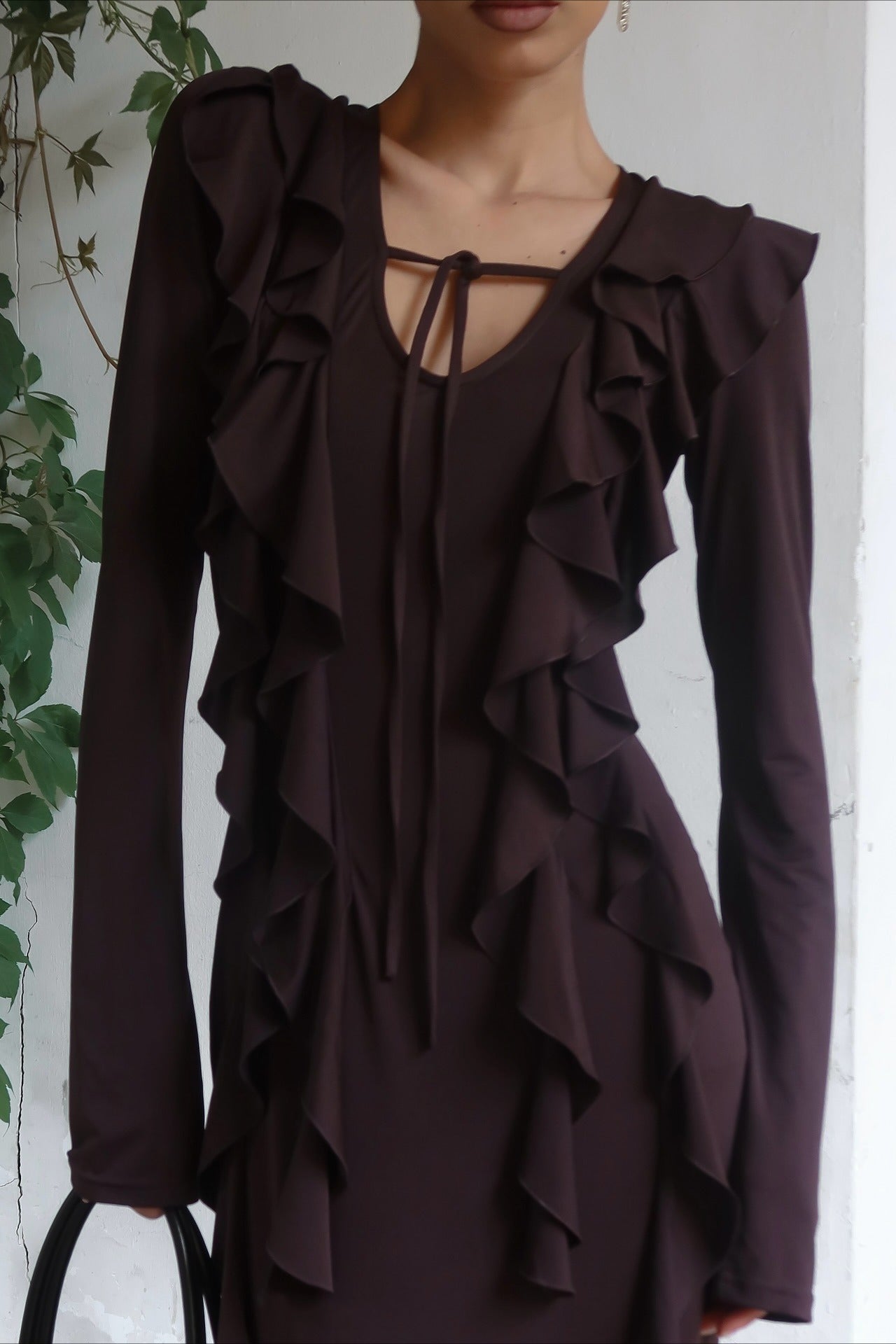 Layered Ruffled V-neck Maxi Boho Dress image 5