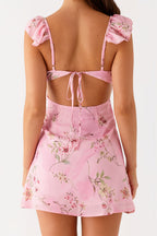 Backless Ruffled Floral Mini dress image 2