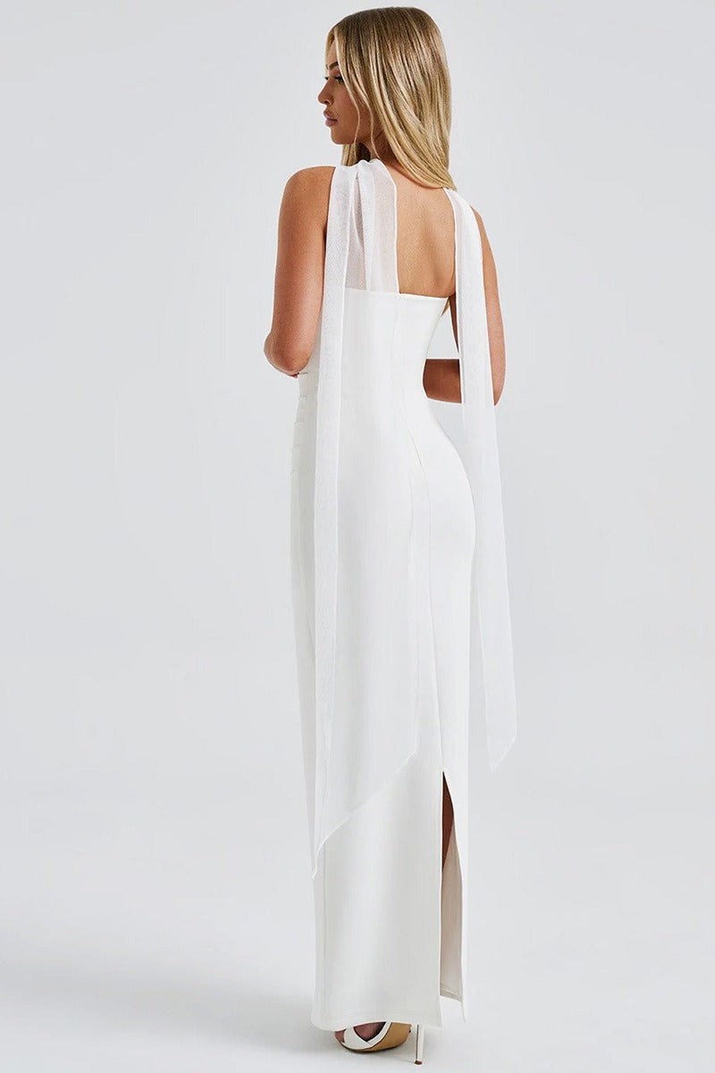 Sheer Sleeve Bustier Gown Formal Dress image 5