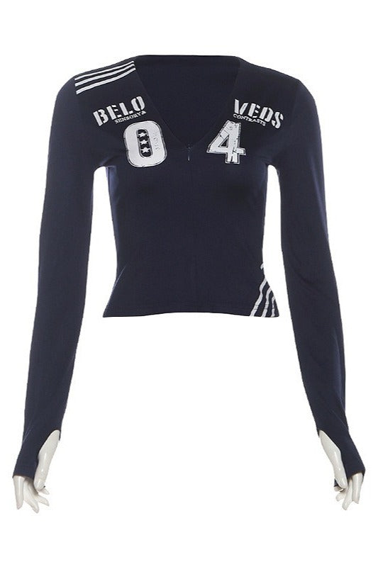 Street Letter Print Long Sleeve T-shirt image 10