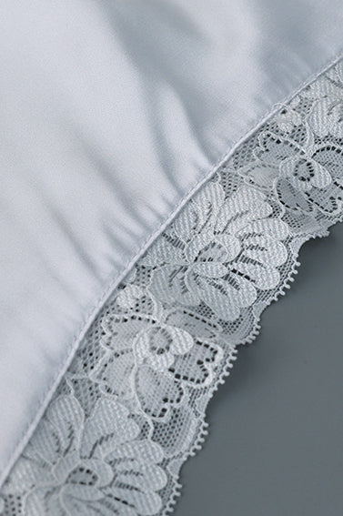 Lace Trim Asymmetrical A-line Skirt image 7
