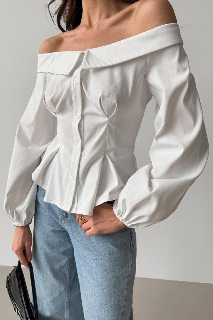 Vintage Off Shoulder Blouse image 1