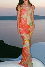 Floral Tie Back Cutout Resort Cami Maxi Dress image 1