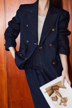 Double Breasted Twill Blazer image 7